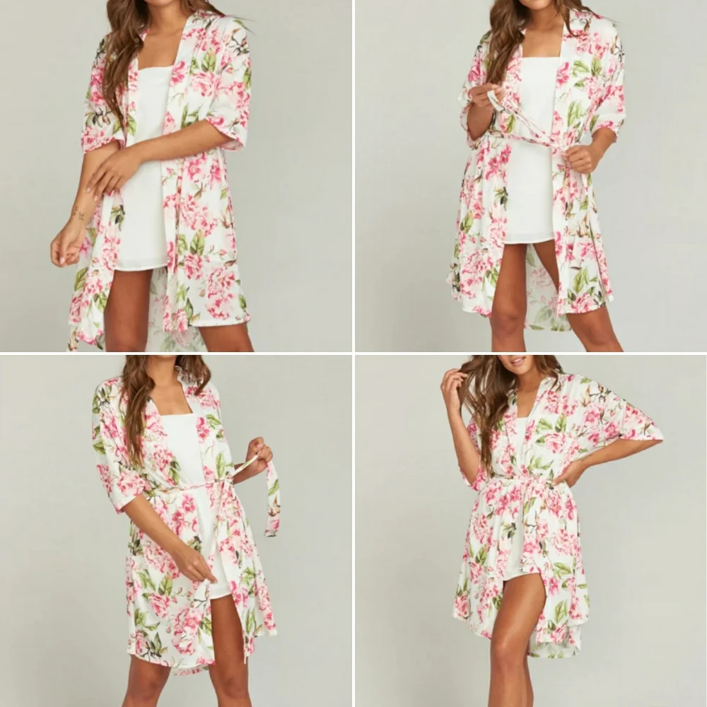 Show Me Your MuMu Women's Brie Floral Lightweight Robe